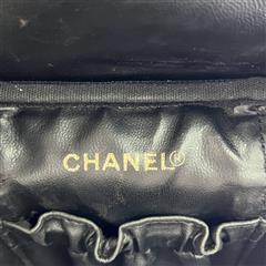 2003 Chanel Black Caviar Cosmetic Bag CC